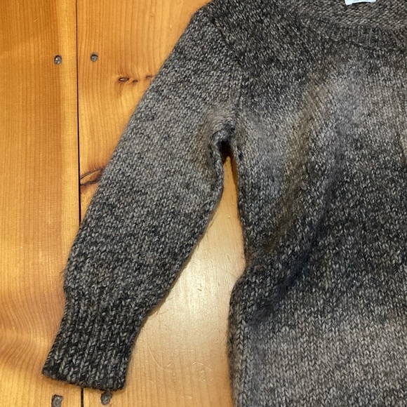 WALLACE (Madewell) XS Brown Chunky Rowboat Merino Alpaca Wool Sweater Pocket - Picture 4 of 6